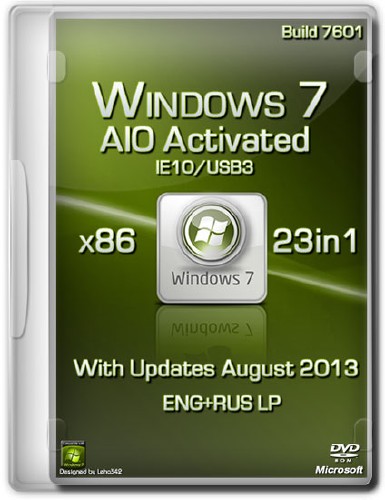 Windows 7 x86 IE10/USB3 23in1 AIO Activated August 2013 (ENG+RUS)
