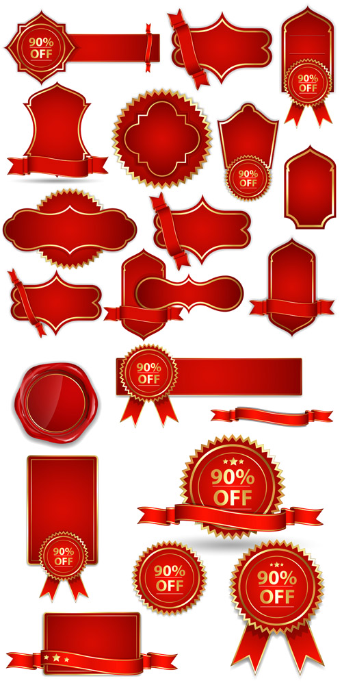 Vector Badge and Labels