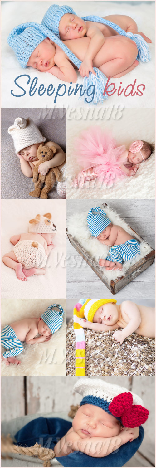 ,  ,   / Charming, sleeping kids, stock photo