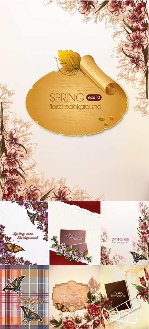 Spring Floral Illystrations Set 5