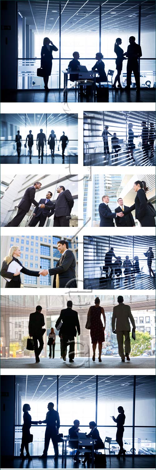 Business people collage, 12 - stock photo