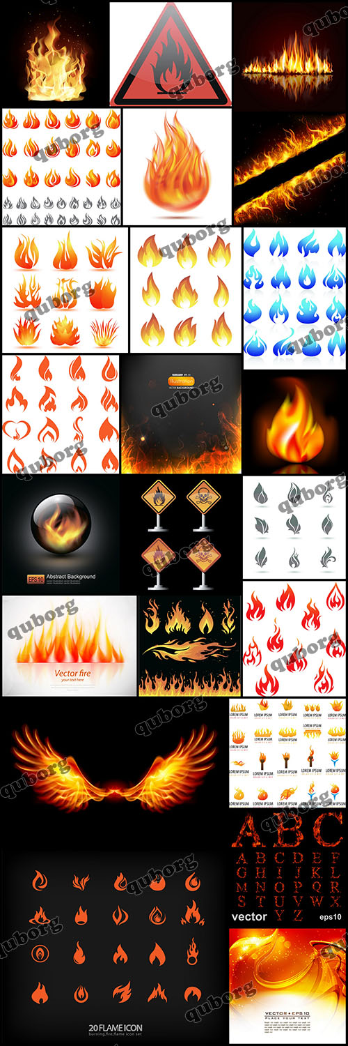Stock Vector - Fire & Flames Part 2