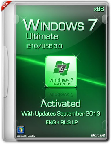 Windows 7 Ultimate SP1 x86 IE10/USB 3.0 Activated (ENG/RUS/Сентябрь 2013)