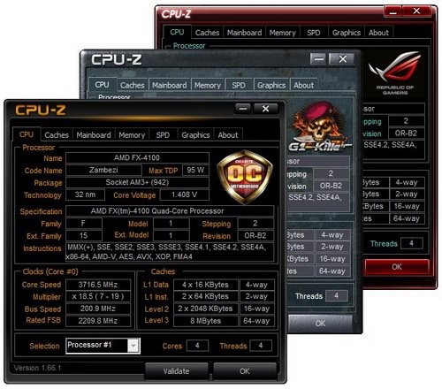 CPU-Z 1.67.1 G1/OC/ROG Edition + Portable (x86/x64)