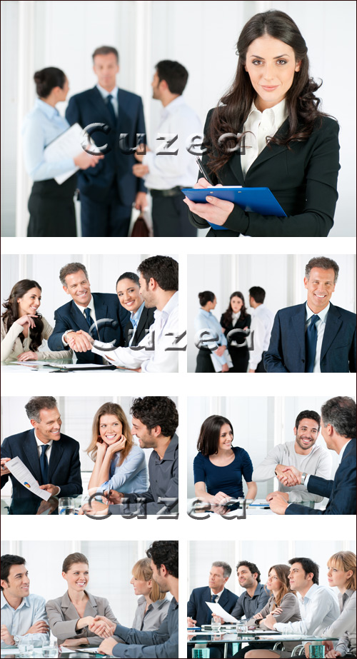 Business people on conference - stock photo