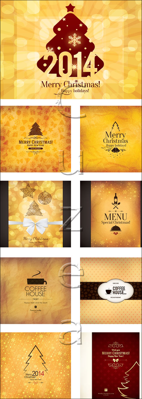 Menu for new year 2014, part 4 - vector stock
