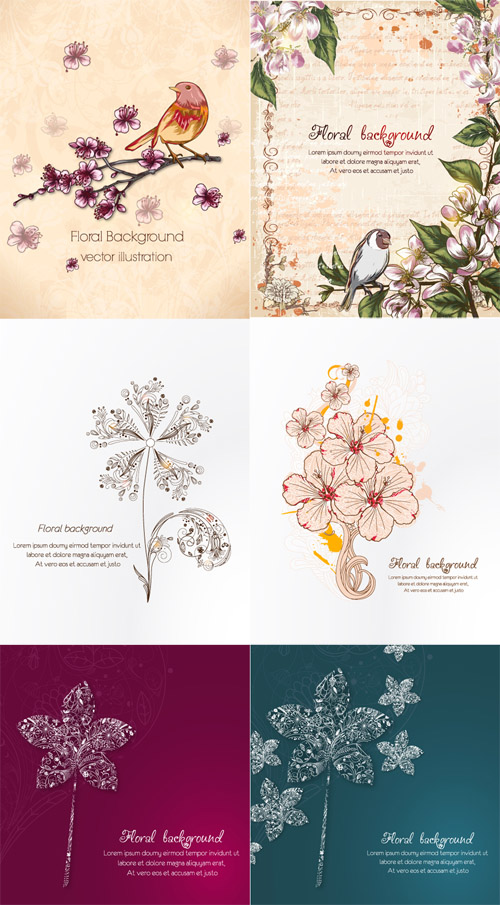 Spring Floral Illustrations Set 12