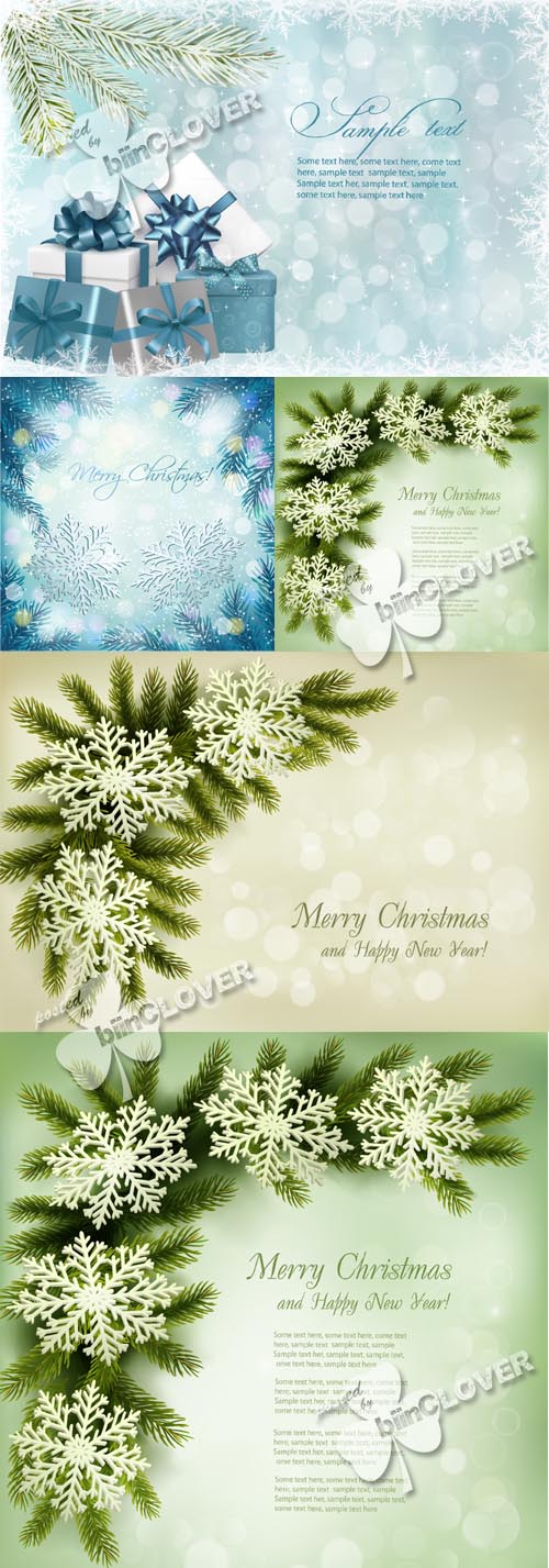 Christmas background with snowflakes 0489