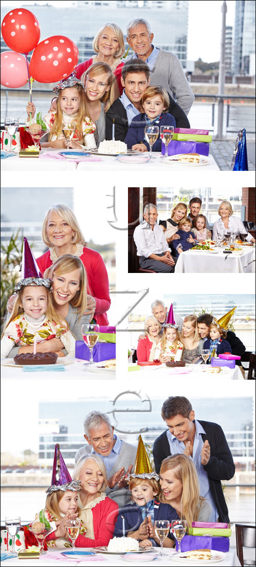 Holiday in the big family - stock photo