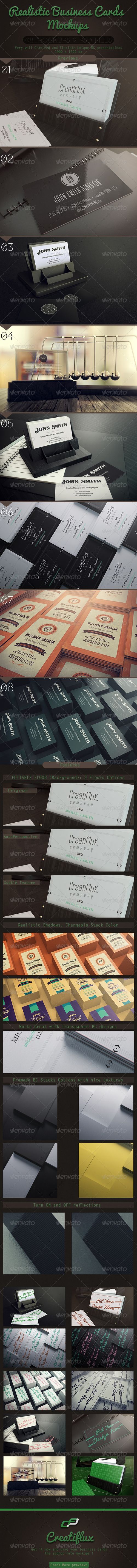 PSD - Realistic Business Cards Mockups 5625344