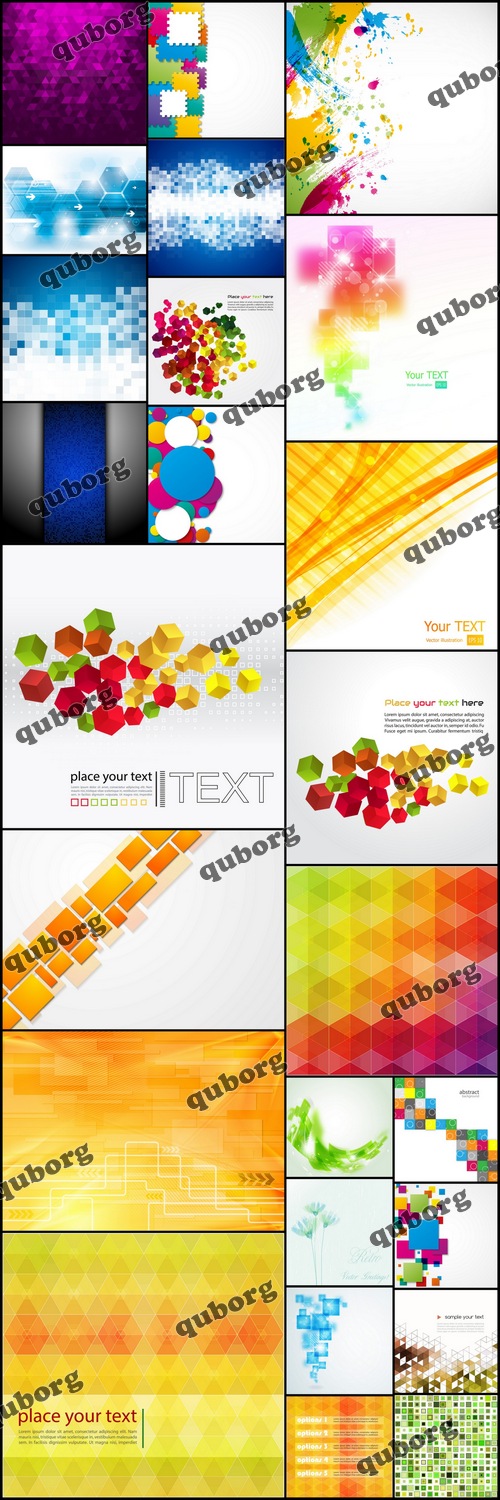 Stock Vector - Collection of Vector Abstract Backgrounds 25