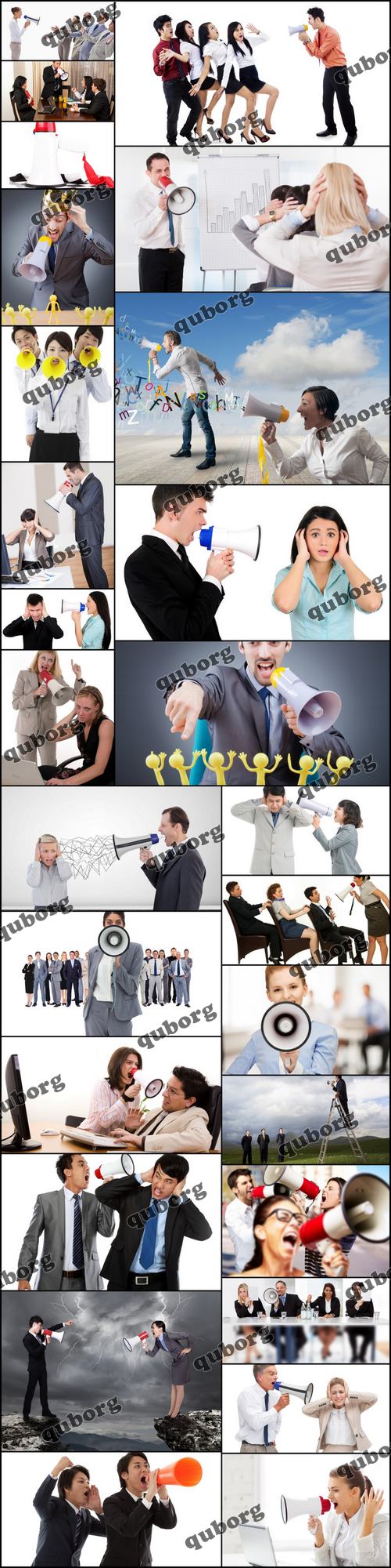 Stock Photos - Business Team With Megaphone 2