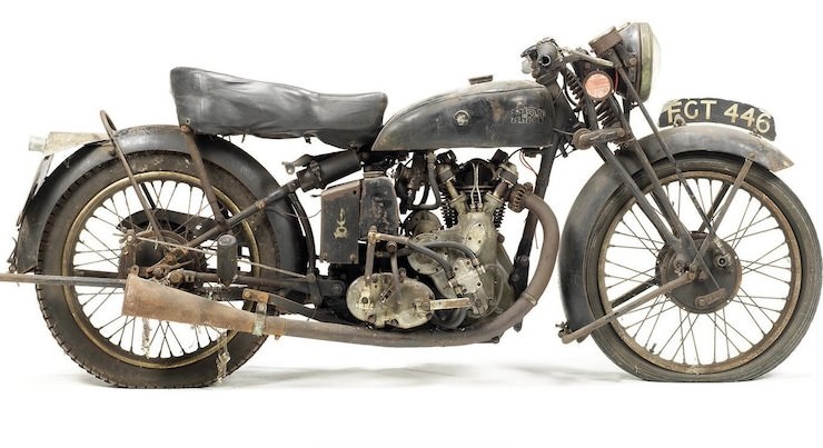 Старинный мотоцикл Vincent Meteor 1938