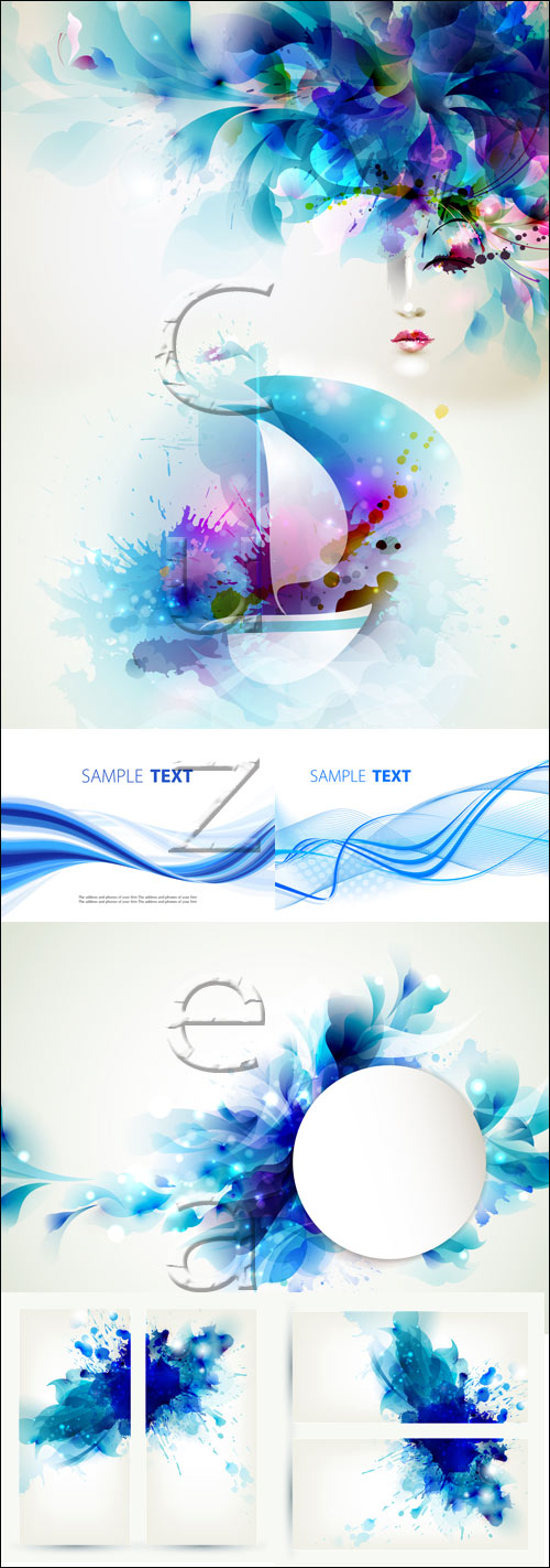 Floral abstract background - vector stock