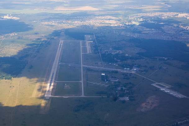 Panorama airbase Voronezh - Baltimore, where she worked with aviation
