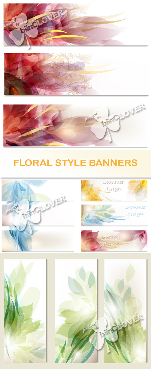 Floral style banners 0500
