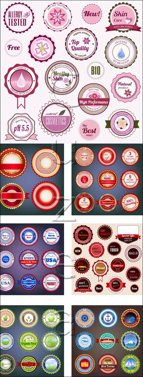 Labels collection, part 20 - vector stock
