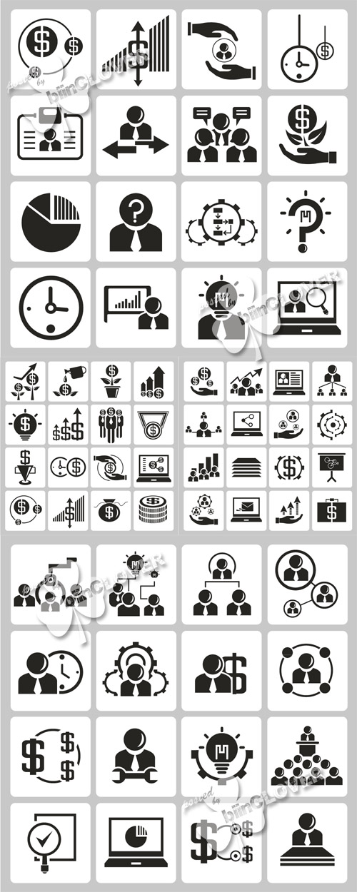 Money and business icons 0502