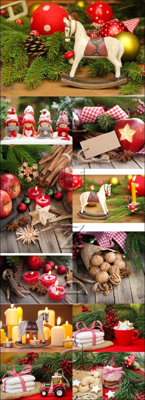 New Year and christmass prezents - stock photo