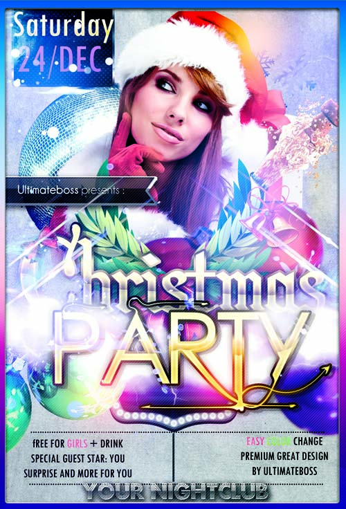 Party Flyer Template - Christmas PSD