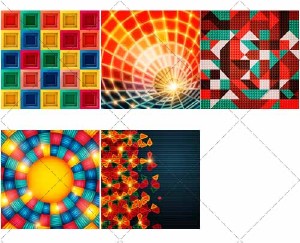      | Colored in abstract style backgrounds 2, 