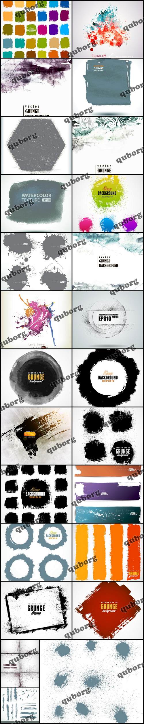 Stock Vector - Grunge Shapes 7