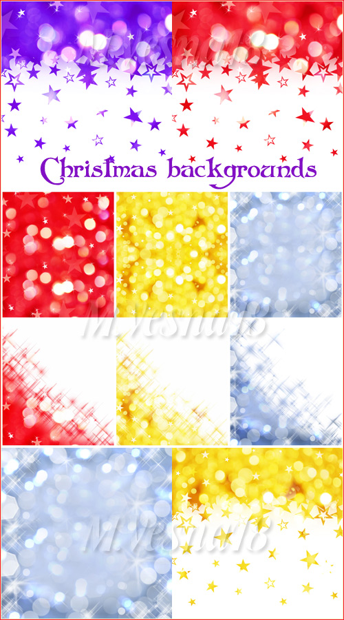      ,   / Christmas backgrounds with sparks and star, raster clipart