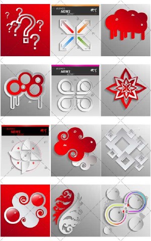        | Decorative design elements and backgrounds for presentations, 