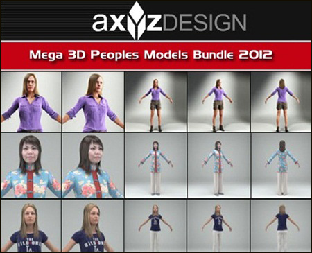 AXYZ Design Mega 3D Peoples Models Bundle 2O12