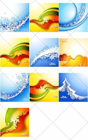    -      | Autumn and Winter - Colored in abstract style backgrounds 4, 