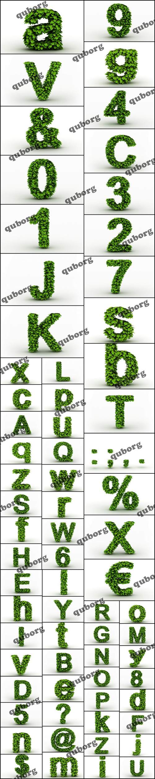 Stock Photos - Green Leaves Alphabet