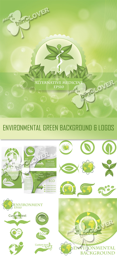 Environmental green background and logos 0515
