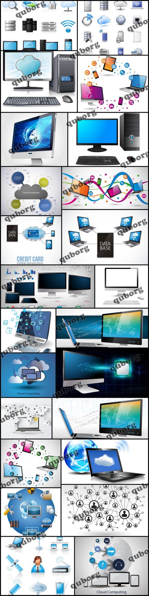 Stock Vector - Computer Networks