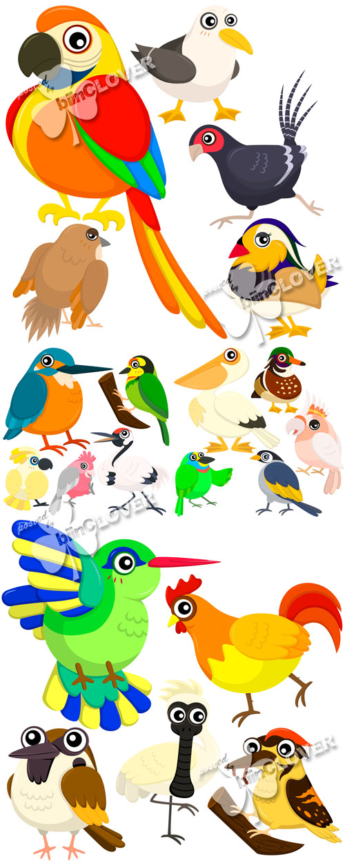Cartoon cute birds 0519