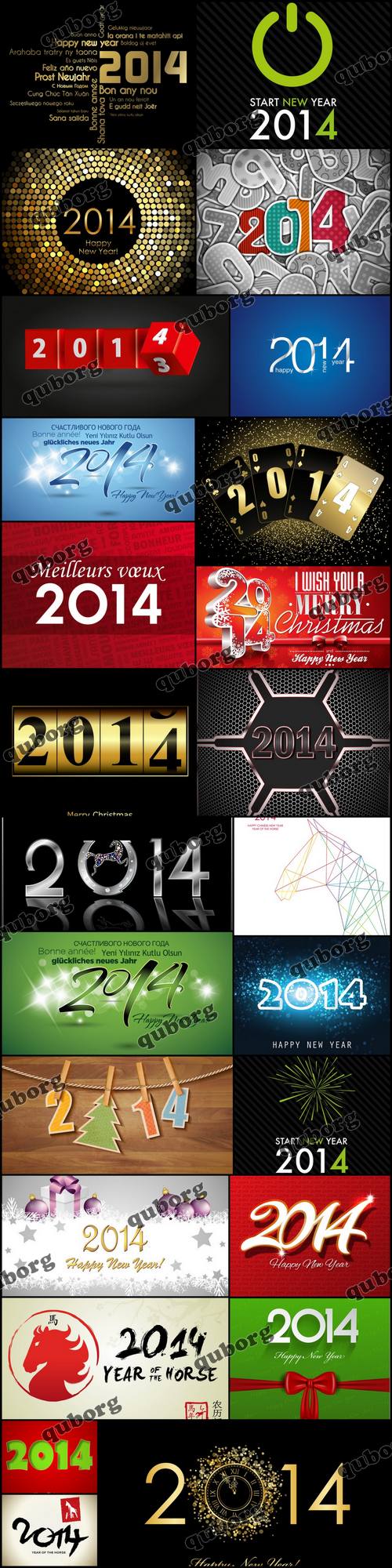 Stock Vector - New Year 2014 4