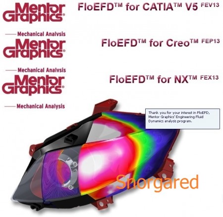MentorGraphics FloEFD 13.0.2518 for NX, CATIAV5, Creo Win64