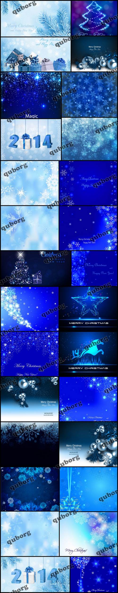 Stock Vector - Blue Christmas Backgrounds