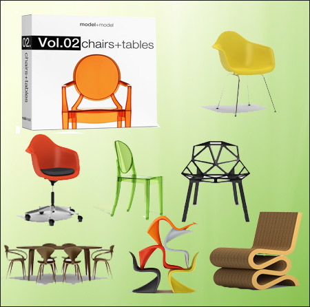 [3DMax] Modelplusmodel Vol 02 Chairs & tables