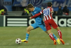 Футболисты "Зенита" сыграли вничью с "Атлетико" в матче Лиги чемпионов