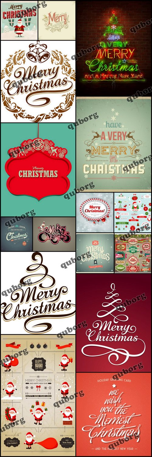 Stock Vector - Typography Christmas 3