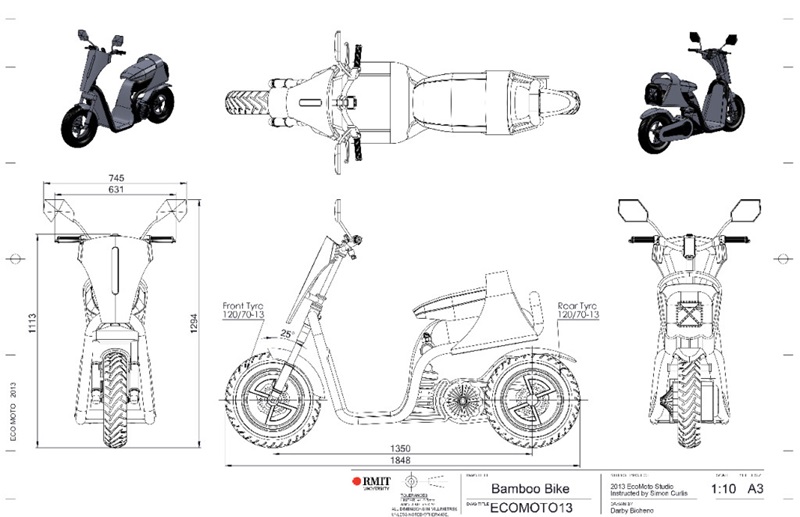 Концепт скутера EcoMoto 2013
