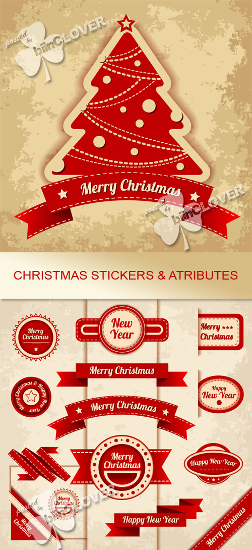 Christmas stickers and attributes 0534