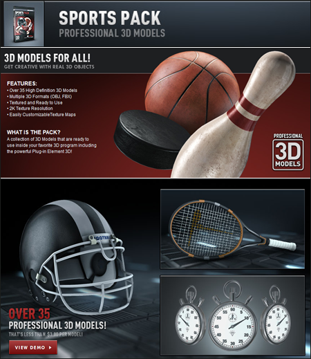 [3DMax]  Videocopilot Sports Pack