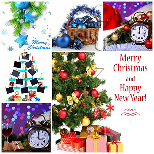 Stock photo : Merry christmas background with decoration