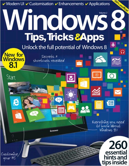 Free download full useful PDF for Windows 8 users: Windows 8 Tips Tricks and Apps - December 2013 (UK).