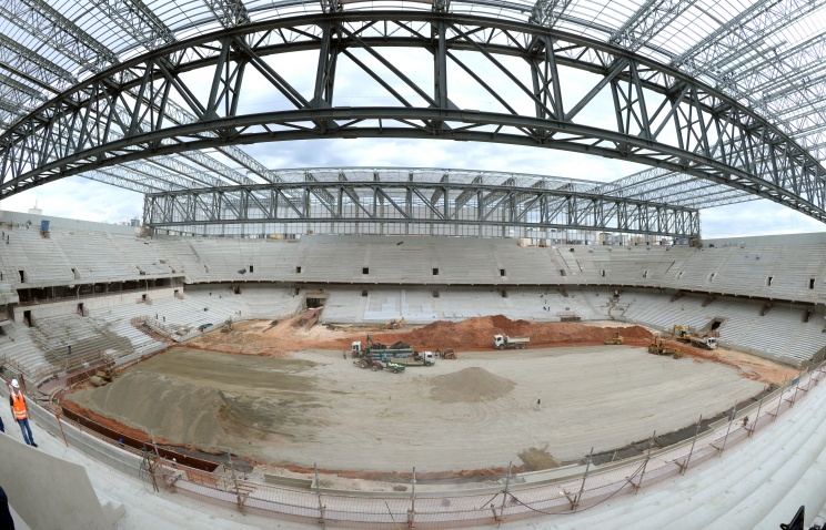 Стадион в Куритибе, где сборная России по футболу сыграет матч ЧМ-2014, откроется 26 марта