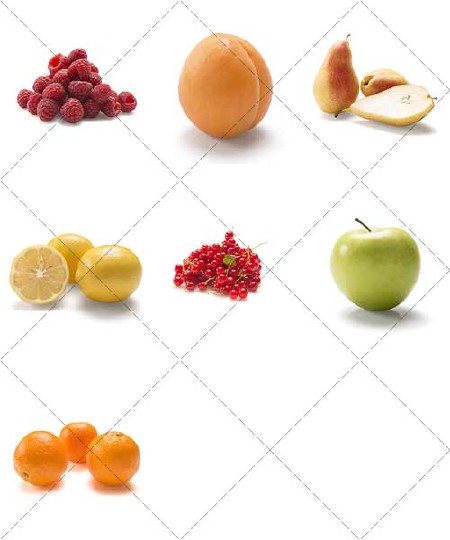 Фрукты и ягоды - Натуральные витамины, 2 | Fruits and berries - Natural Vitamins, стоковый клипарт