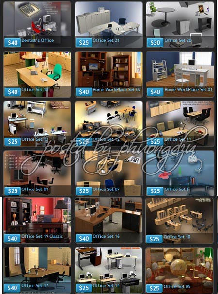 humster3d: 27 Office Sets and Office Furniture