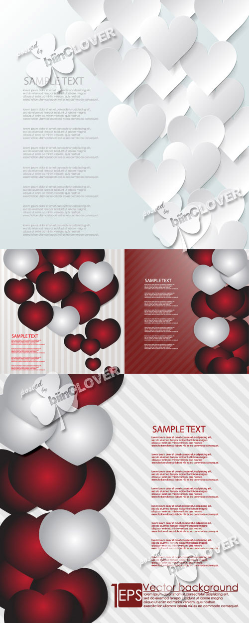 Abstract 3d hearts background 0554