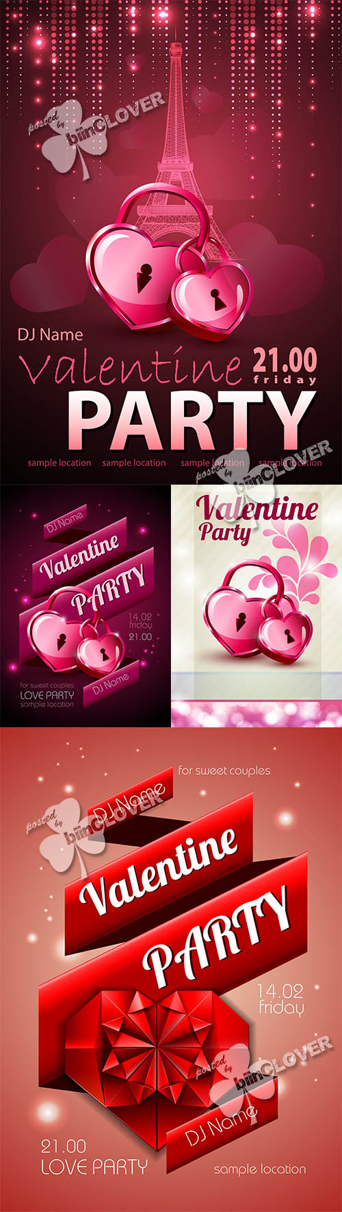 Valentine's day disco flyer 0559